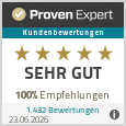 ProvenExpert Bewertungssiegel